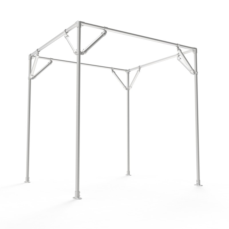 Pergola metalowa modułowa – stalowa szara (Klemp) - Pergole metalowe Pergola metalowa modułowa – stalowa szara (Klemp) - Pergole metalowe