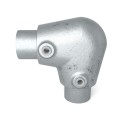 Slope Elbow 90° Variable angle 0° - 11° Typ 6SE, 48,3 mm, Galvanized (Klemp)