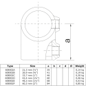 Trójnik jednogniazdowy Typ 2C, 33,7 mm , Ocynk (Klemp) Trójnik jednogniazdowy Typ 2C, 33,7 mm , Ocynk (Klemp)