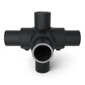 Rohrverbinder Kreuzstück Für Stützrohr - Typ 26E - 48,3 mm (Schwarz) (Klemp)