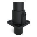 Rohrverbinder Quadratische Fußplatte - Typ 11C - 33,7 mm (Schwarz) (Klemp)