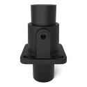 Rohrverbinder Quadratische Fußplatte - Typ 11C - 33,7 mm (Schwarz) (Klemp)