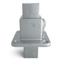 Square footplate Typ 11S, 25 mm, Galvanized (Klemp)