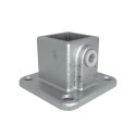 Square footplate Typ 11S, 25 mm, Galvanized (Klemp)
