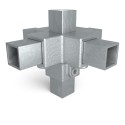 Four Socket Cross Typ 26S, 25 mm, Galvanized (Klemp)