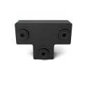 Long T-piece Typ 4S, 25 mm, Black (Klemp)