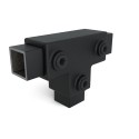 Long T-piece Typ 4S, 25 mm, Black (Klemp)