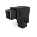 Eckstück 90°, rechtwinklige - 25 mm - Typ 06S-25-B (schwarz) (Klemp)