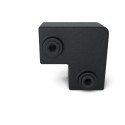 Eckstück 90°, rechtwinklige - 25 mm - Typ 06S-25-B (schwarz) (Klemp)