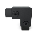 Eckstück 90°, rechtwinklige - 25 mm - Typ 06S-25-B (schwarz) (Klemp)