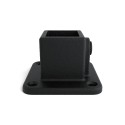 Square footplate Typ 11S, 25 mm, Black (Klemp)