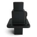 Vierkante voetplaat Typ 11S, 25 mm, Zwart (Klemp)