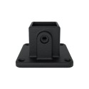 Quadratische Rohrverbinder Quadratische Fußplatte - Typ 10S-40 - 40 mm (schwarz) (Klemp)