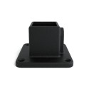 Quadratische Rohrverbinder Quadratische Fußplatte - Typ 10S-40 - 40 mm (schwarz) (Klemp)