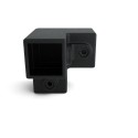 Quadratische Rohrverbinder Dreiweg Eckstück 90° - Typ 18S-40 - 40 mm (schwarz) (Klemp)