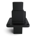 Quadratische Rohrverbinder Quadratische Fußplatte - Typ 10S-40 - 40 mm (schwarz) (Klemp)
