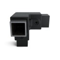 Quadratische Rohrverbinder Dreiweg Eckstück 90° - Typ 18S-40 - 40 mm (schwarz) (Klemp)