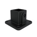 Quadratische Rohrverbinder Quadratische Fußplatte - Typ 10S-40 - 40 mm (schwarz) (Klemp)