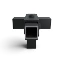 Quadratische Rohrverbinder T-stück Mit Stützrohr - Typ 24S - 40 mm (schwarz) (Klemp)