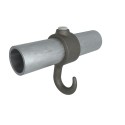 Rohrverbinder Stellring mit Haken. Haken 90° schmal - Typ 64BB - 26,9 mm (natural) (Klemp)