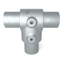 T-Stück, kurz Kombi Typ 2VFE, 60,3 mm - 48,3 mm, Feuerverzinkt (Klemp)