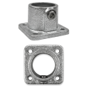 Brida, cuadrada Typ 11D, 42,4 mm, Galvanizado (Klemp) Brida, cuadrada Typ 11D, 42,4 mm, Galvanizado (Klemp)