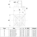 Brida, cuadrada Typ 11D, 42,4 mm, Galvanizado (Klemp) Brida, cuadrada Typ 11D, 42,4 mm, Galvanizado (Klemp)