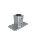 Pedana quadrata Typ 12S, 40 mm, Zincato (Klemp)
