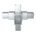 Four socket cross Type 26S, 40 mm, Galvanized (Klemp)
