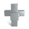 Pièce croisée 90° Type 28S, 40 mm, Galvanisé (Klemp)