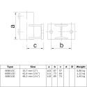 Rohrverbinder Wandhalter Horizontal - Typ 13C - 33,7 mm (Klemp) Rohrverbinder Wandhalter Horizontal - Typ 13C - 33,7 mm (Klemp)