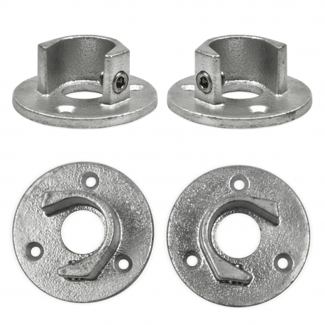 Flange, round (SET) Typ 15B, 26,9 mm, Galvanized (Klemp) - Round Tubefittings Flange, round (SET) Typ 15B, 26,9 mm, Galvanized (Klemp) - Round Tubefittings