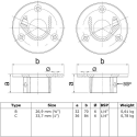 Flange, round (SET) Typ 15B, 26,9 mm, Galvanized (Klemp) Flange, round (SET) Typ 15B, 26,9 mm, Galvanized (Klemp)