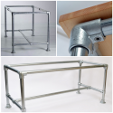 Esquina superior de tres vías 90º Typ 18B, 26,9 mm, Galvanizado (Klemp) Esquina superior de tres vías 90º Typ 18B, 26,9 mm, Galvanizado (Klemp)