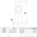 Cruz ajustable de dos zócalos Typ 23E, 48,3 mm, Galvanizado (Klemp) Cruz ajustable de dos zócalos Typ 23E, 48,3 mm, Galvanizado (Klemp)