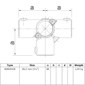 Conexión en T de salida lateral Typ 24F, 60,3 mm, Galvanizado (Klemp) Conexión en T de salida lateral Typ 24F, 60,3 mm, Galvanizado (Klemp)