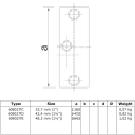 Railing attachment up to 45°Typ 27D, 42,4 mm, Galvanized (Klemp) Railing attachment up to 45°Typ 27D, 42,4 mm, Galvanized (Klemp)