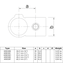 Crossover 90°Typ 28B, 26,9 mm, Galvanized (Klemp) Crossover 90°Typ 28B, 26,9 mm, Galvanized (Klemp)