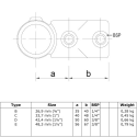 Combi Socket Tee and CrossTyp 30B, 26,9 mm, Galvanized (Klemp) Combi Socket Tee and CrossTyp 30B, 26,9 mm, Galvanized (Klemp)