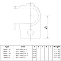 Open T-stuk Typ 32B, 26,9 mm, Thermisch verzinkt (Klemp) Open T-stuk Typ 32B, 26,9 mm, Thermisch verzinkt (Klemp)
