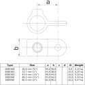 Rohrverbinder Gelenkauge - Typ 36C - 33,7 mm (Klemp) Rohrverbinder Gelenkauge - Typ 36C - 33,7 mm (Klemp)