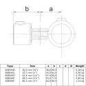 Pivot simple Typ 44B, 26,9 mm, Galvanisé (Klemp) Pivot simple Typ 44B, 26,9 mm, Galvanisé (Klemp)