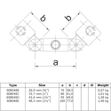 Rohrverbinder Gelenkstück Doppel - Typ 46C - 33,7 mm (Klemp) Rohrverbinder Gelenkstück Doppel - Typ 46C - 33,7 mm (Klemp)