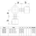 Dub. scharnierstuk 90° Typ 48E, 48,3 mm, Thermisch verzinkt (Klemp)