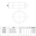 Pierścień Typ 60B, 26,9 mm, Ocynk (Klemp) Pierścień Typ 60B, 26,9 mm, Ocynk (Klemp)
