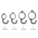 Haak gedraaid Typ 64B, 26,9 mm, Thermisch verzinkt (Klemp) Haak gedraaid Typ 64B, 26,9 mm, Thermisch verzinkt (Klemp)