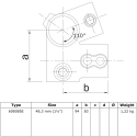 Traufenbogen - Typ 85E - 48,3 mm (Klemp) Traufenbogen - Typ 85E - 48,3 mm (Klemp)