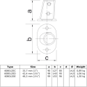 Slope Railing Base - variableTyp 12SC, 33,7 mm , Galvanized (Klemp) Slope Railing Base - variableTyp 12SC, 33,7 mm , Galvanized (Klemp)