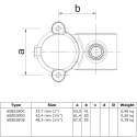 Crossover complémentaire 90° Typ 28OD, 42,4 mm, Galvanisé (Klemp) Crossover complémentaire 90° Typ 28OD, 42,4 mm, Galvanisé (Klemp)