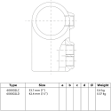 Short TeeTyp 2LC, 33,7 mm , Galvanized (Klemp) Short TeeTyp 2LC, 33,7 mm , Galvanized (Klemp)